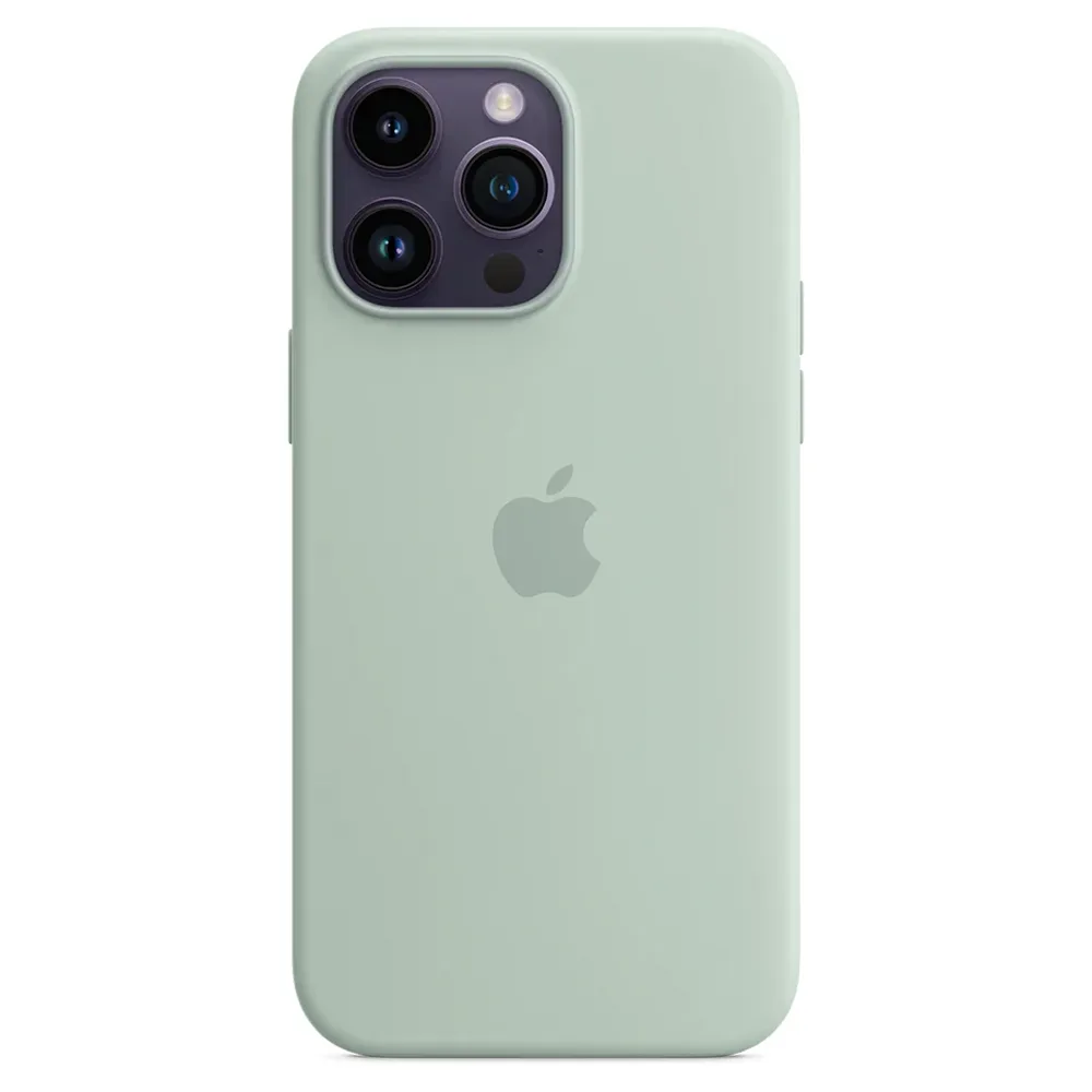 Силиконовый чехол с поддержкой MagSafe Apple Silicone Case для iPhone 14 Pro Max, Succulent (Агава)