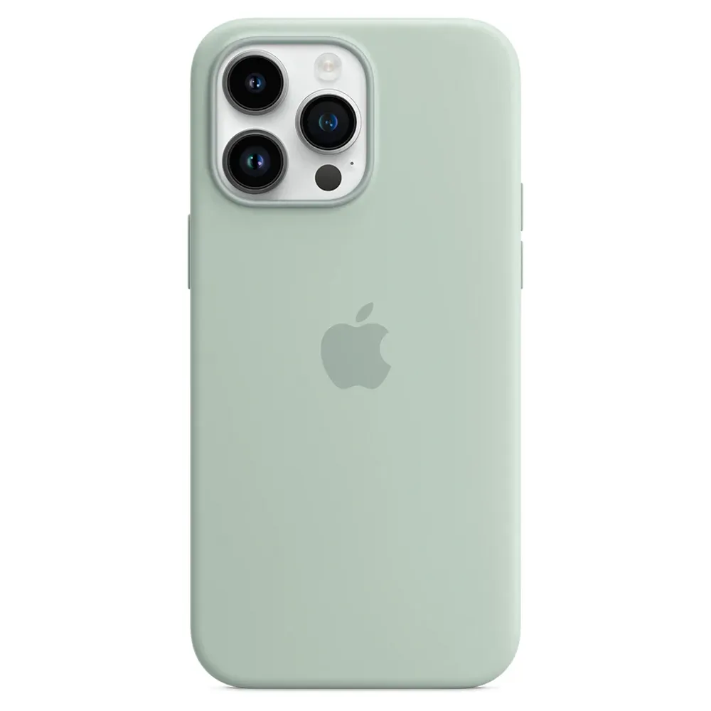 Силиконовый чехол с поддержкой MagSafe Apple Silicone Case для iPhone 14 Pro Max, Succulent (Агава)
