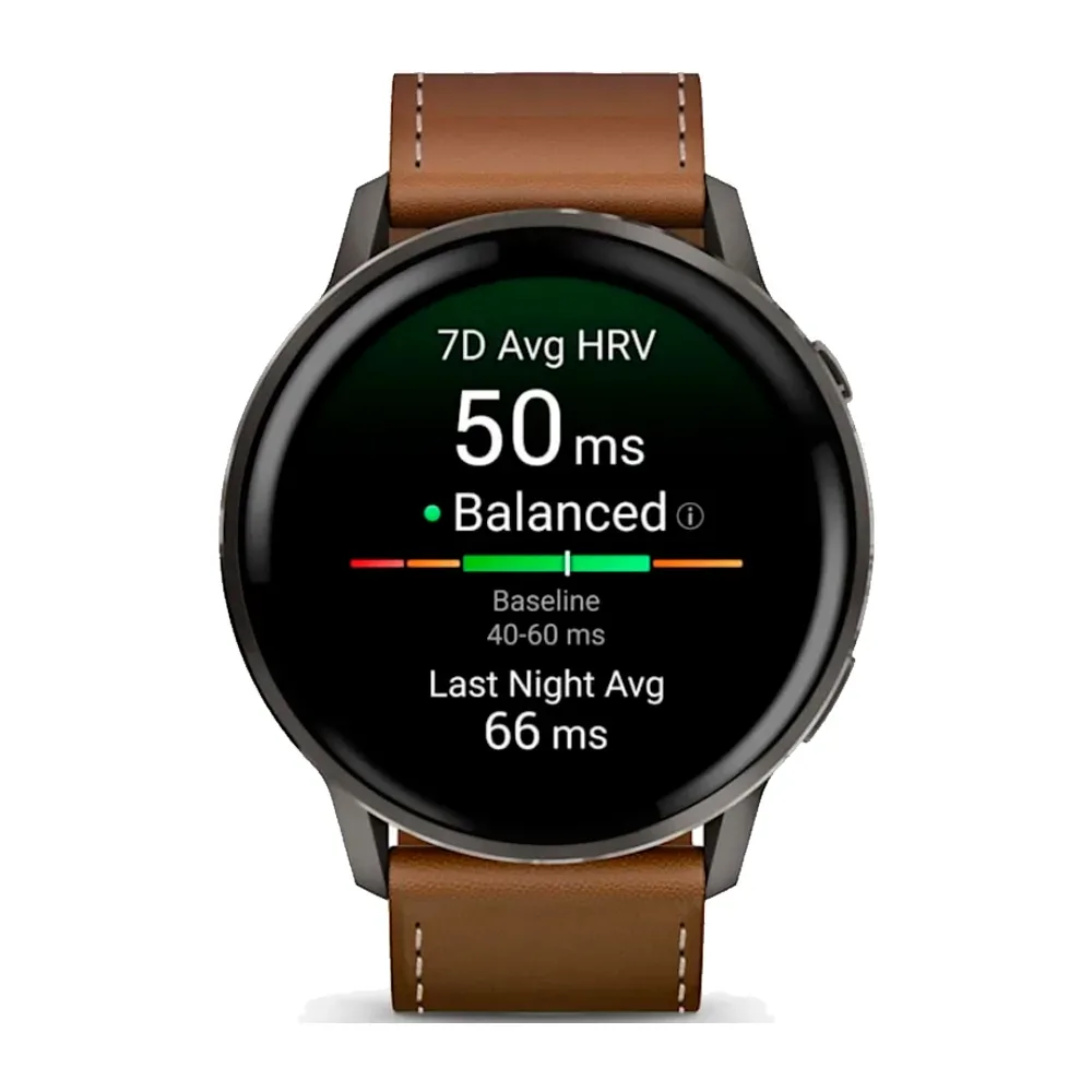 Умные часы Garmin Venu 4, 45mm, Slate with Black Silicone Band and Brown Leather Band (010-03014-03)