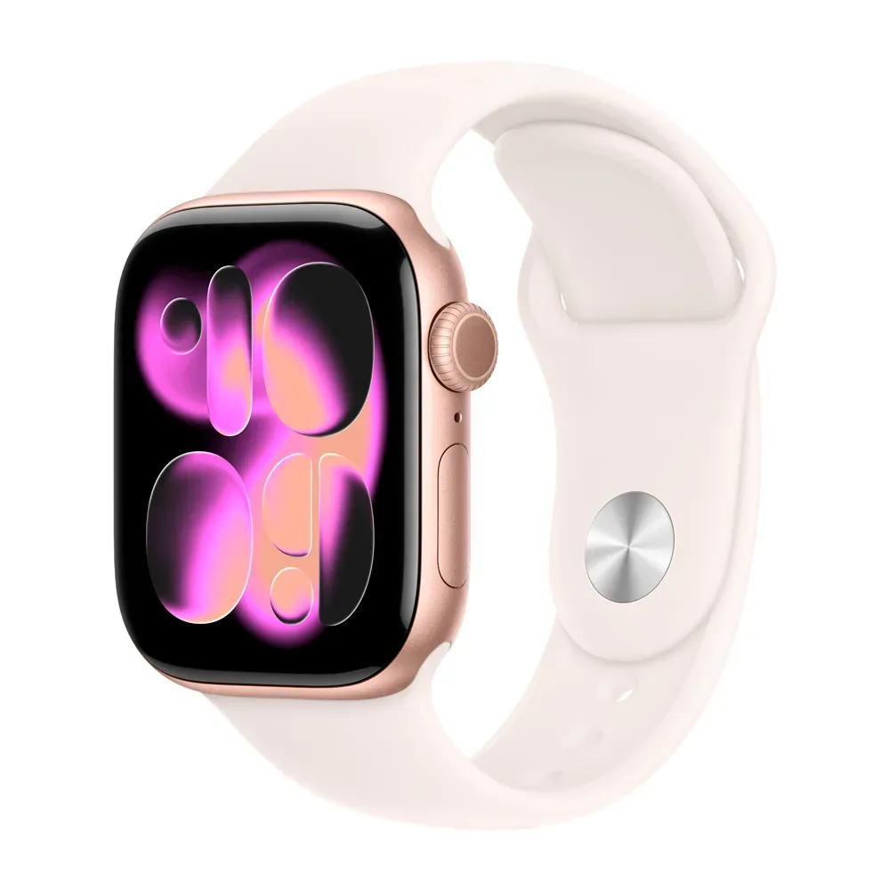 Умные часы Apple Watch Series 11 GPS, 42mm, Rose Gold Aluminium Case with Light Blush Sport Band, M/L
