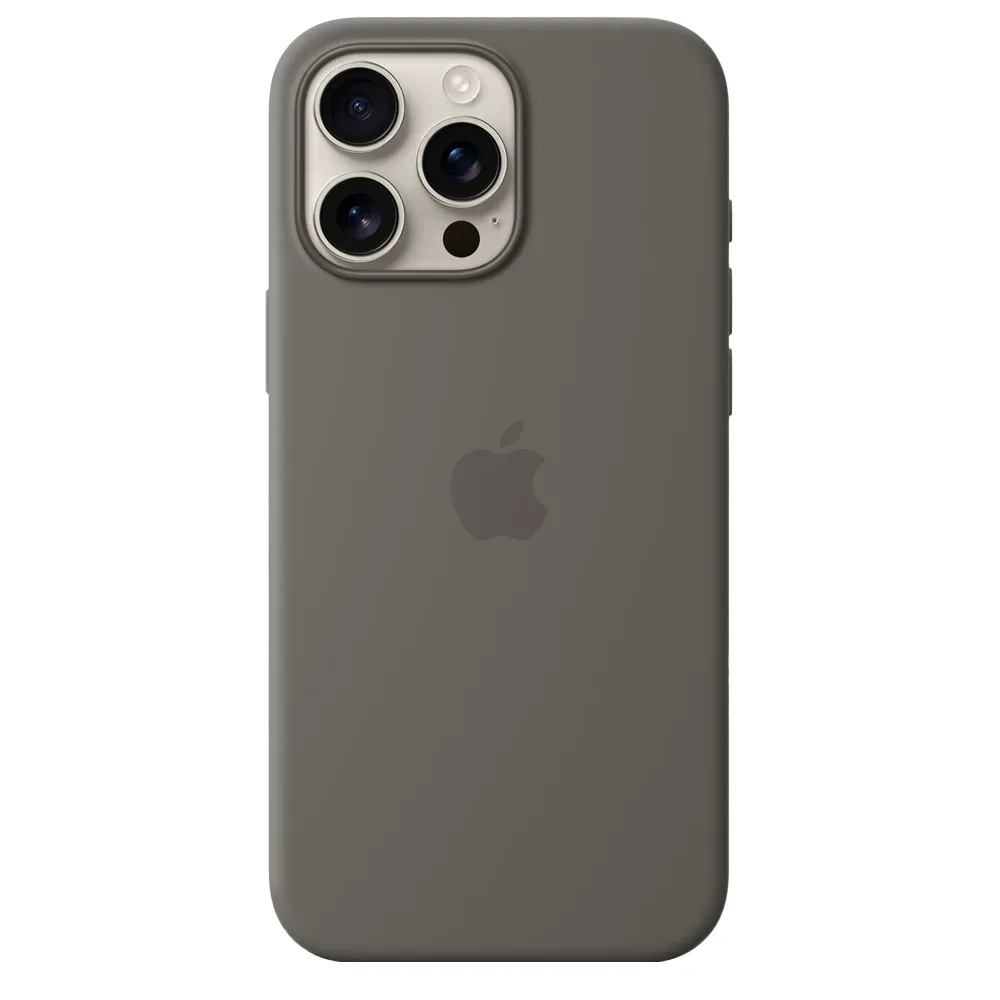 Силиконовый чехол с поддержкой MagSafe Apple Silicone Case для iPhone 16 Pro Max, Stone Gray (Каменно-серый)