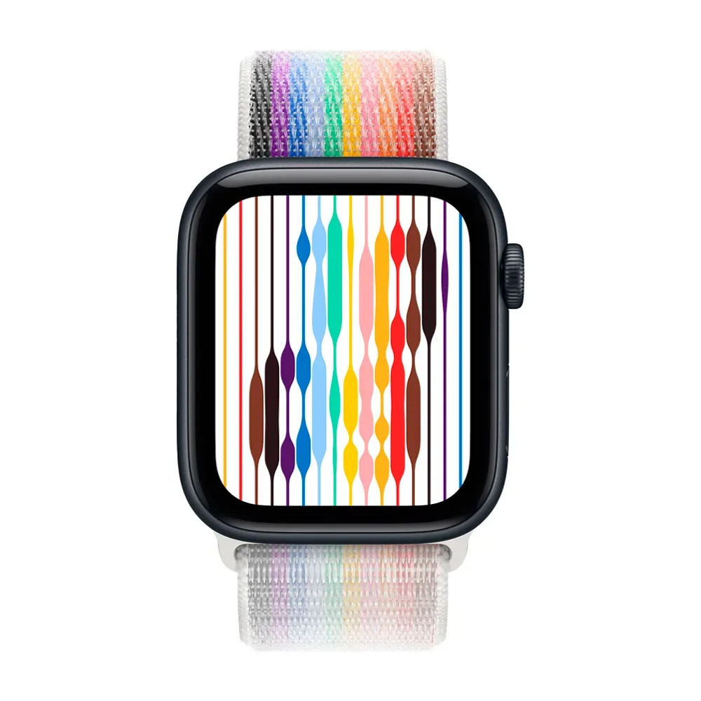 Умные часы Apple Watch SE 3 (2025) GPS, 44mm, Midnight Aluminium Case with Pride Edition Sport Loop