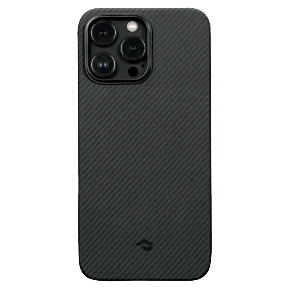 Чехол из арамидного волокна с поддержкой MagSafe PITAKA MagEZ Case 3 600D для iPhone 14 Pro, Black / Grey Twill (Cаржевое переплетение)