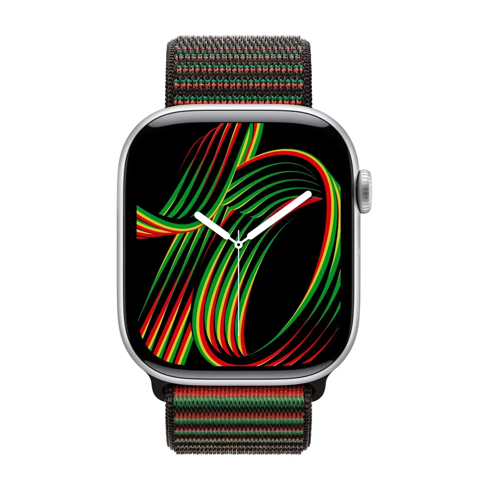 Умные часы Apple Watch Series 11 GPS, 46mm, Silver Aluminium Case with Black Unity Sport Loop