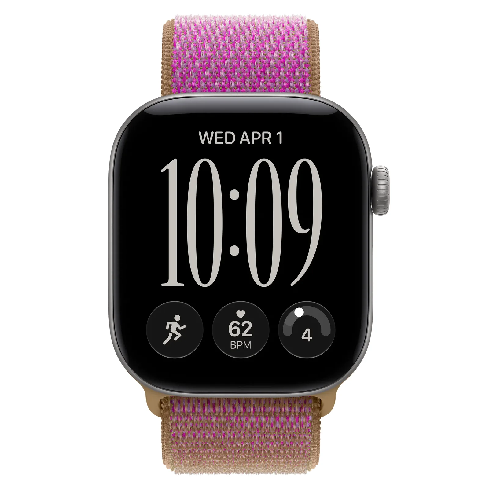 Умные часы Apple Watch Series 12 GPS, 42mm, Space Gray Aluminum Case with Magenta Sport Loop
