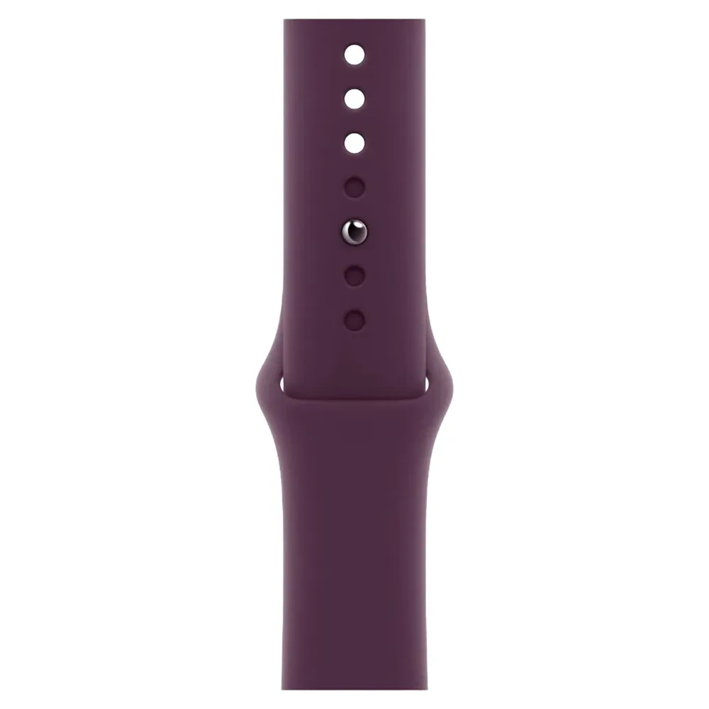 Умные часы Apple Watch Series 10 GPS, 46mm, Silver Aluminium Case with Sport Band M/L, Plum (Серебристый)