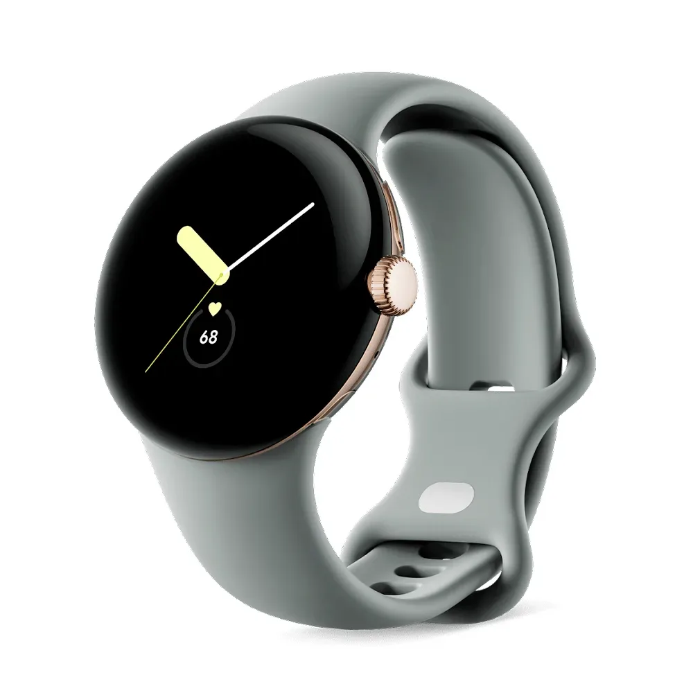 Умные часы Google Pixel Watch Wi-Fi 41mm, Champagne Gold/Hazel (Золотистый шампанский корпус, ремешок цвета орешник)