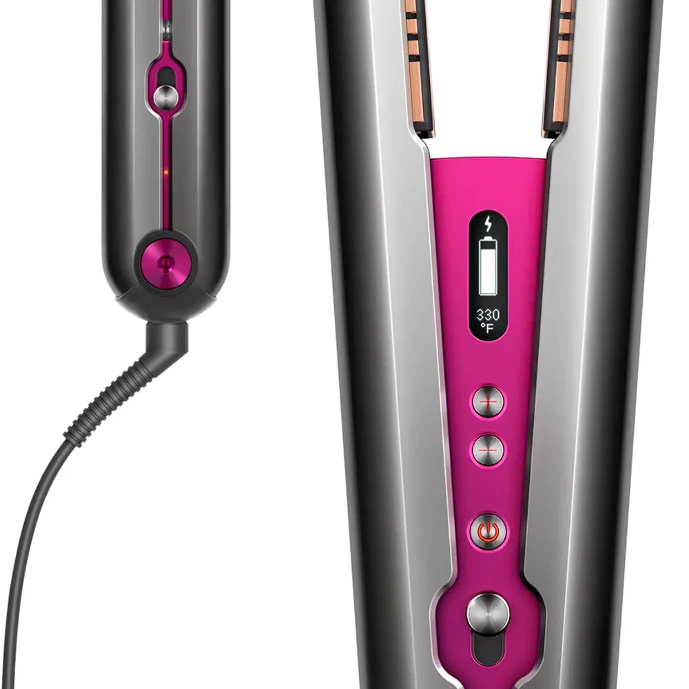 Выпрямитель для волос Dyson HS03 Gift Edition с набором расчесок, Nickel / Fuchsia (Никель / Фуксия)