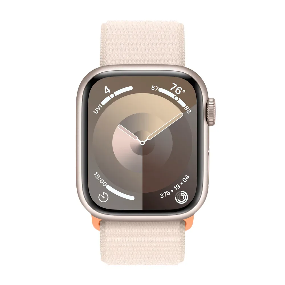 Умные часы Apple Watch Series 9 GPS, 41mm, Aluminium Case with Sport Loop, Starlight (Сияющая звезда)