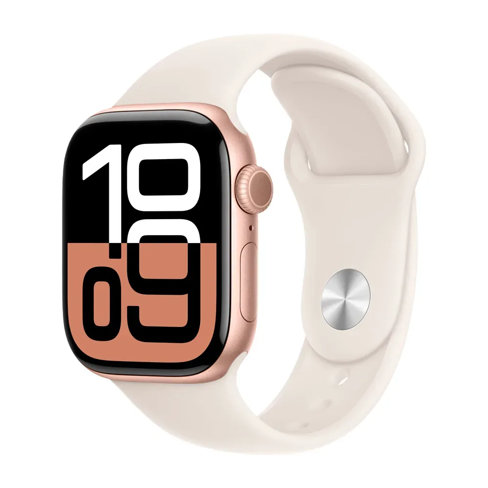 Умные часы Apple Watch Series 10 GPS, 42mm, Rose Gold Aluminium Case with Sport Band M/L, Light Blush (Розовый)