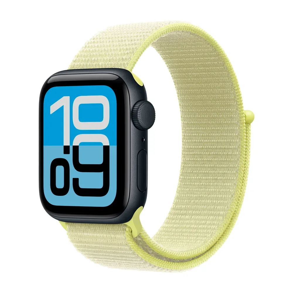 Умные часы Apple Watch SE 3 (2025) GPS, 40mm, Midnight Aluminium Case with Neon Yellow Sport Loop