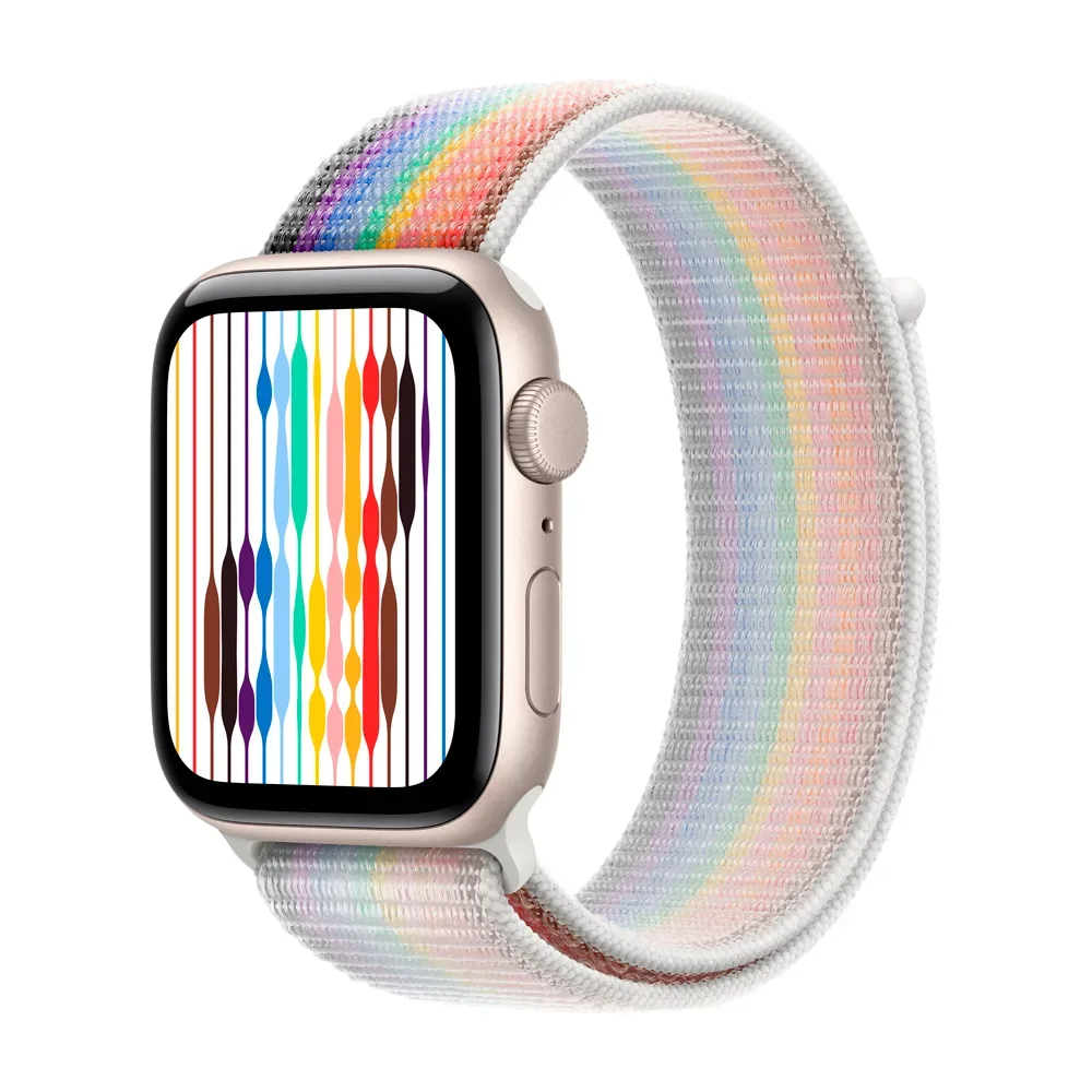 Умные часы Apple Watch SE 3 (2025) GPS, 44mm, Starlight Aluminium Case with Pride Edition Sport Loop