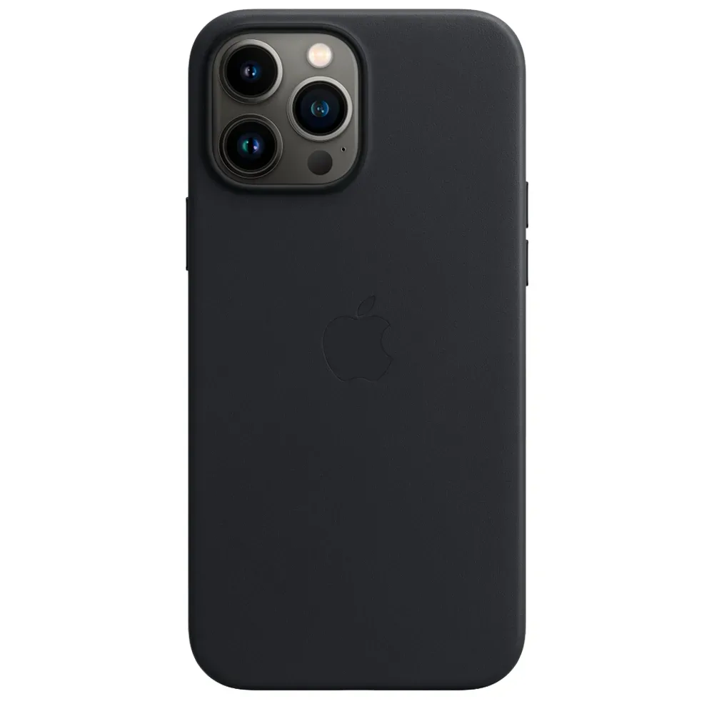 Кожаный чехол с поддержкой MagSafe Apple Leather Case для iPhone 13 Pro Max, Midnight (Темная ночь)