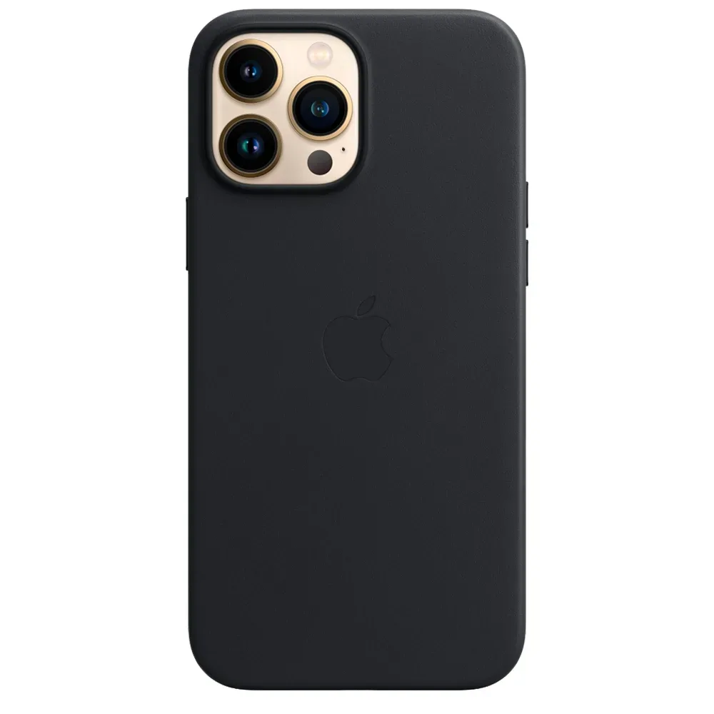 Кожаный чехол с поддержкой MagSafe Apple Leather Case для iPhone 13 Pro Max, Midnight (Темная ночь)