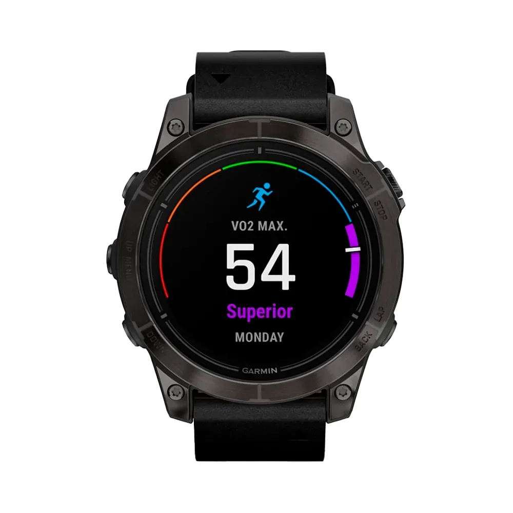 Умные часы Garmin Epix Pro (Gen 2), 47mm, Sapphire Edition Carbon Gray DLC Titanium Black Leather Band (010-02803-30)