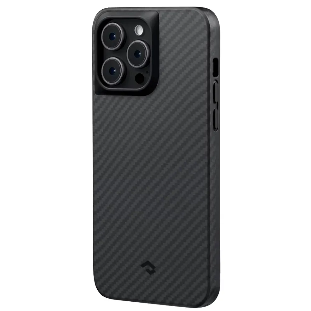 Чехол из арамидного волокна с поддержкой MagSafe PITAKA MagEZ Case Pro 3 1500D для iPhone 14 Pro Max, Black / Grey Twill (Cаржевое переплетение)