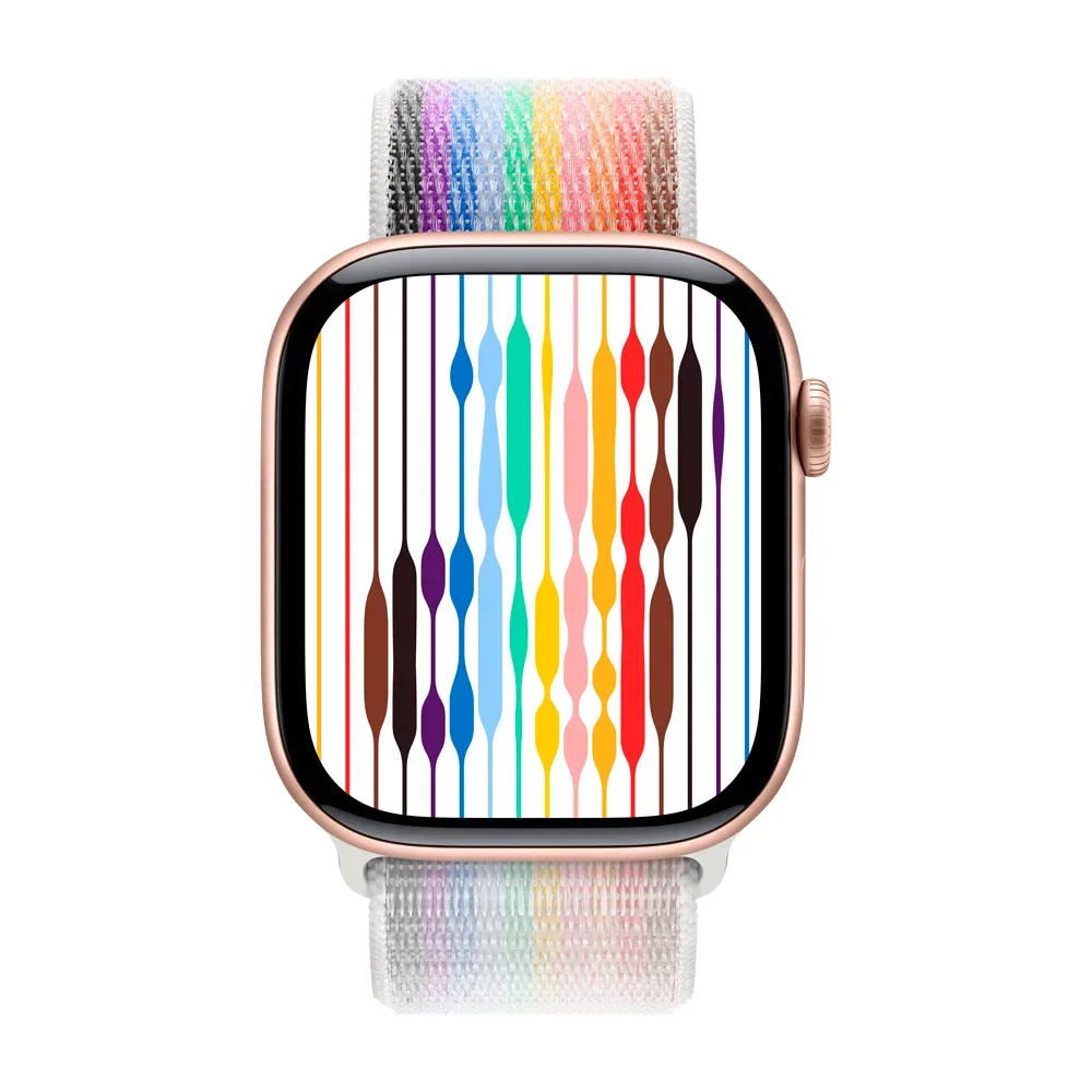 Умные часы Apple Watch Series 11 GPS, 46mm, Rose Gold Aluminium Case with Pride Edition Sport Loop