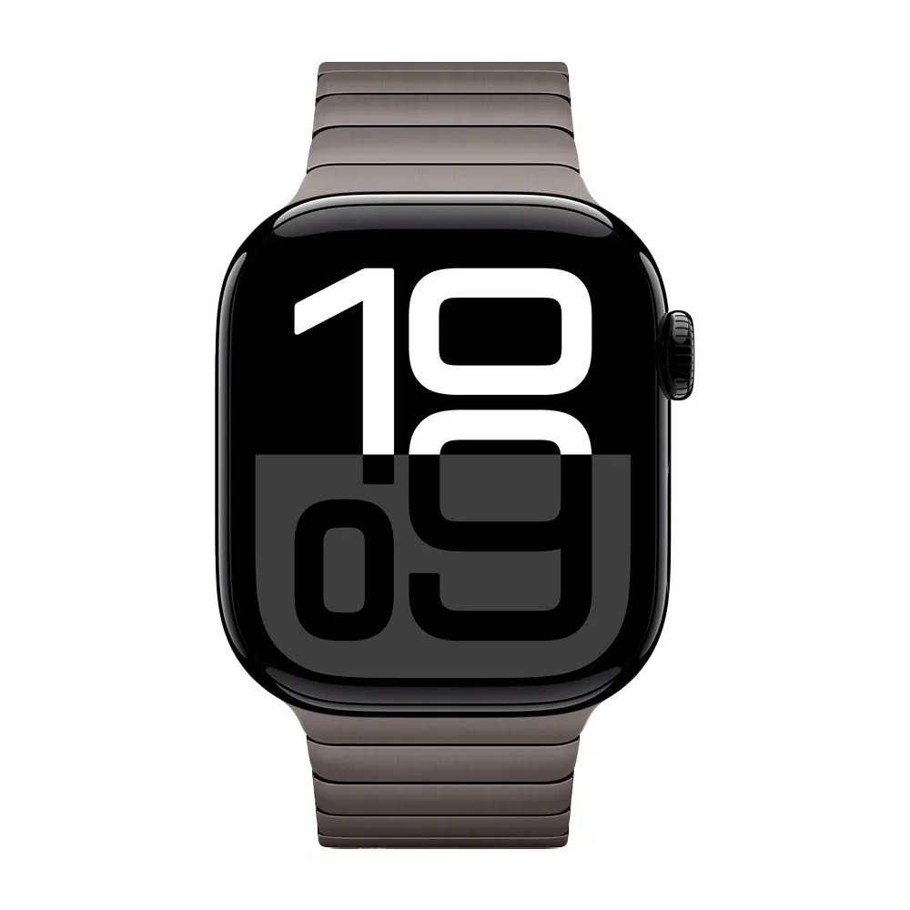 Умные часы Apple Watch Series 10 GPS, 42mm, Jet Black Aluminium Case with Link Bracelet, Slate