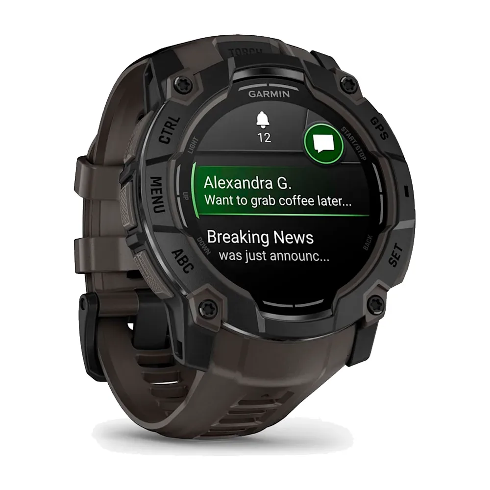 Умные часы Garmin Instinct 3, 50mm, Amoled Black with Charcoal Band (010-03020-00)