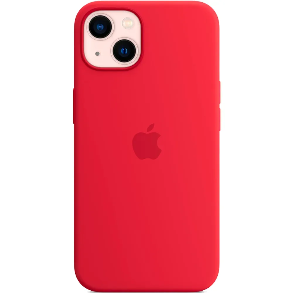 Силиконовый чехол с поддержкой MagSafe Apple Silicone Case для iPhone 13, Red (Красный)