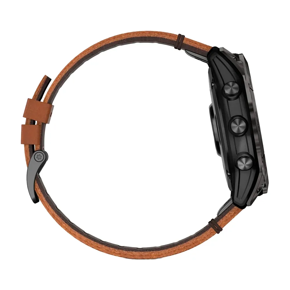 Умные часы Garmin Epix Pro (Gen 2), 51mm, Sapphire Edition Carbon Gray DLC Titanium Chestnut Leather Band (010-02804-30)