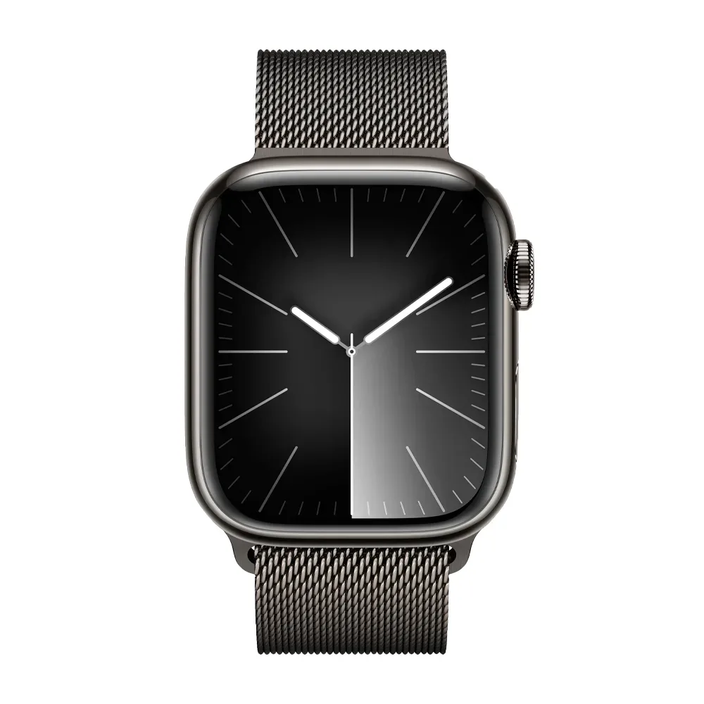 Умные часы Apple Watch Series 9 GPS + Cellular, 41mm, Stainless Steel Case with Graphite Milanese Loop (Графитовый)