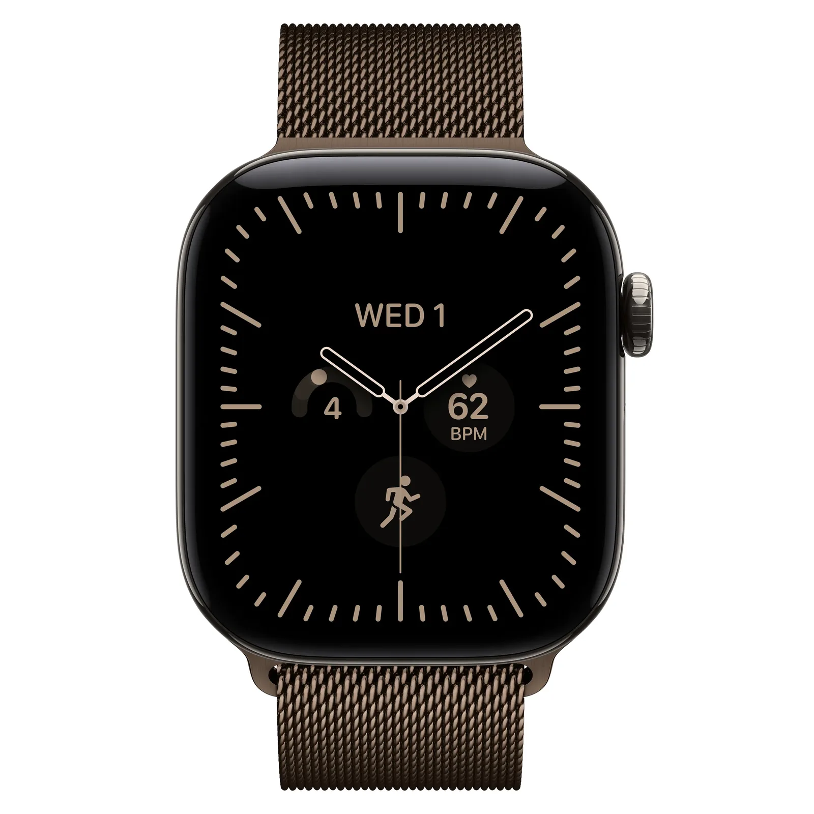 Умные часы Apple Watch Series 12 GPS + Cellular, 42mm, Natural Titanium Case with Dark Bronze Milanese Loop