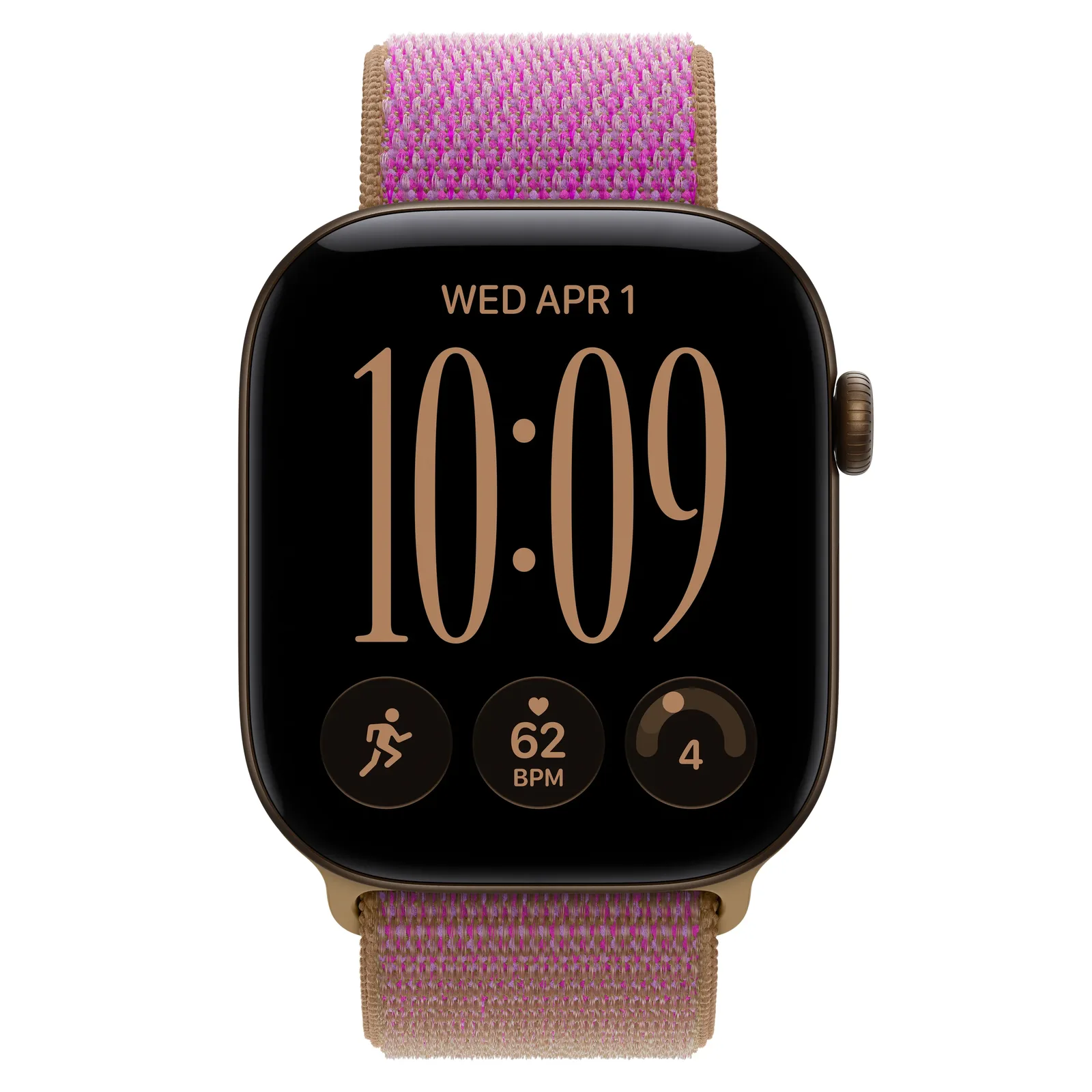 Умные часы Apple Watch Series 12 GPS, 46mm, Dark Bronze Aluminum Case with Magenta Sport Loop