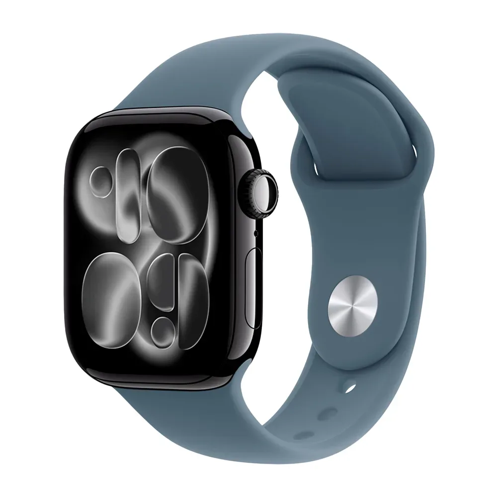 Умные часы Apple Watch Series 11 GPS, 42mm, Jet Black Aluminium Case with Anchor Blue Sport Band, M/L