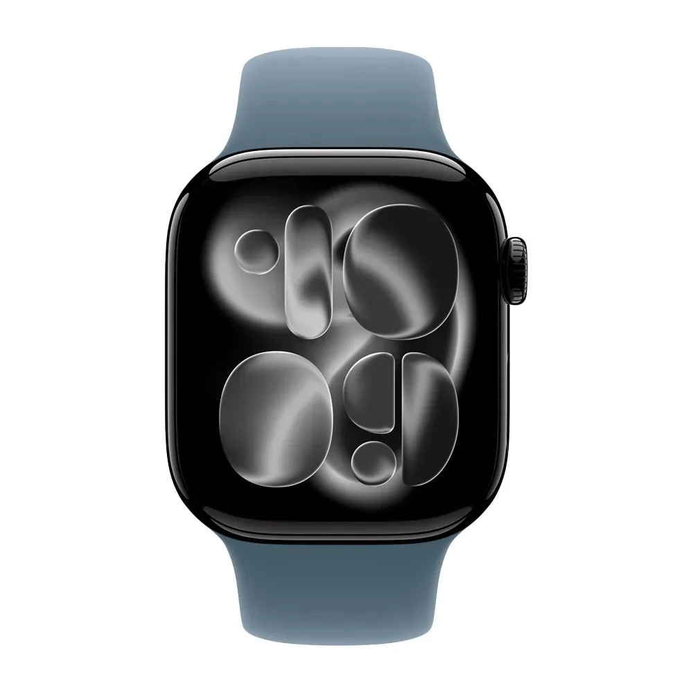 Умные часы Apple Watch Series 11 GPS, 42mm, Jet Black Aluminium Case with Anchor Blue Sport Band, M/L