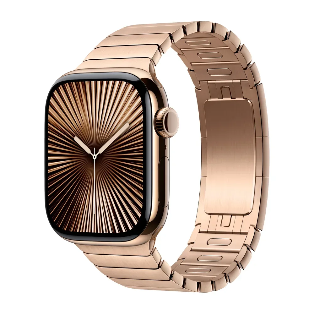 Умные часы Apple Watch Series 10 GPS + Cellular, 42mm, Gold Titanium Case with Link Bracelet, Gold