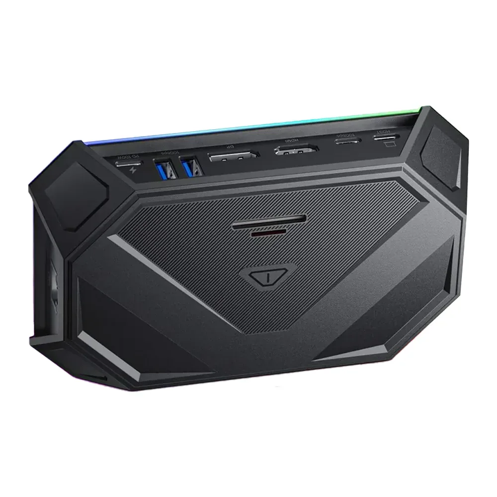 Док-станция JSAUX 12 Port RGB Docking Station HB1201, Black (Черный)