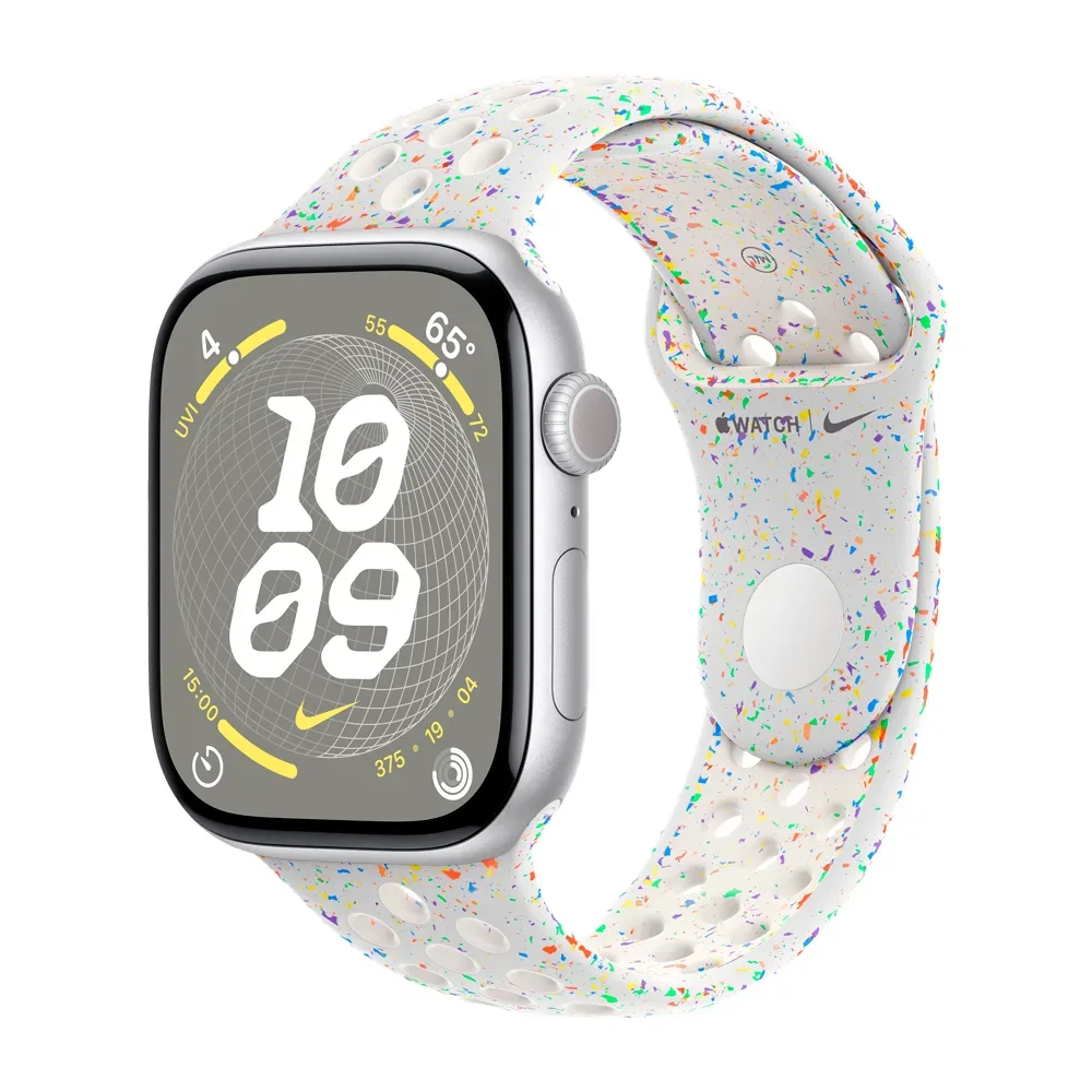 Умные часы Apple Watch Series 10 GPS, 46mm, Silver Aluminium Case with Nike Sport Band M/L, Pure Platinum (Чистая платина) MWX03/MYL53