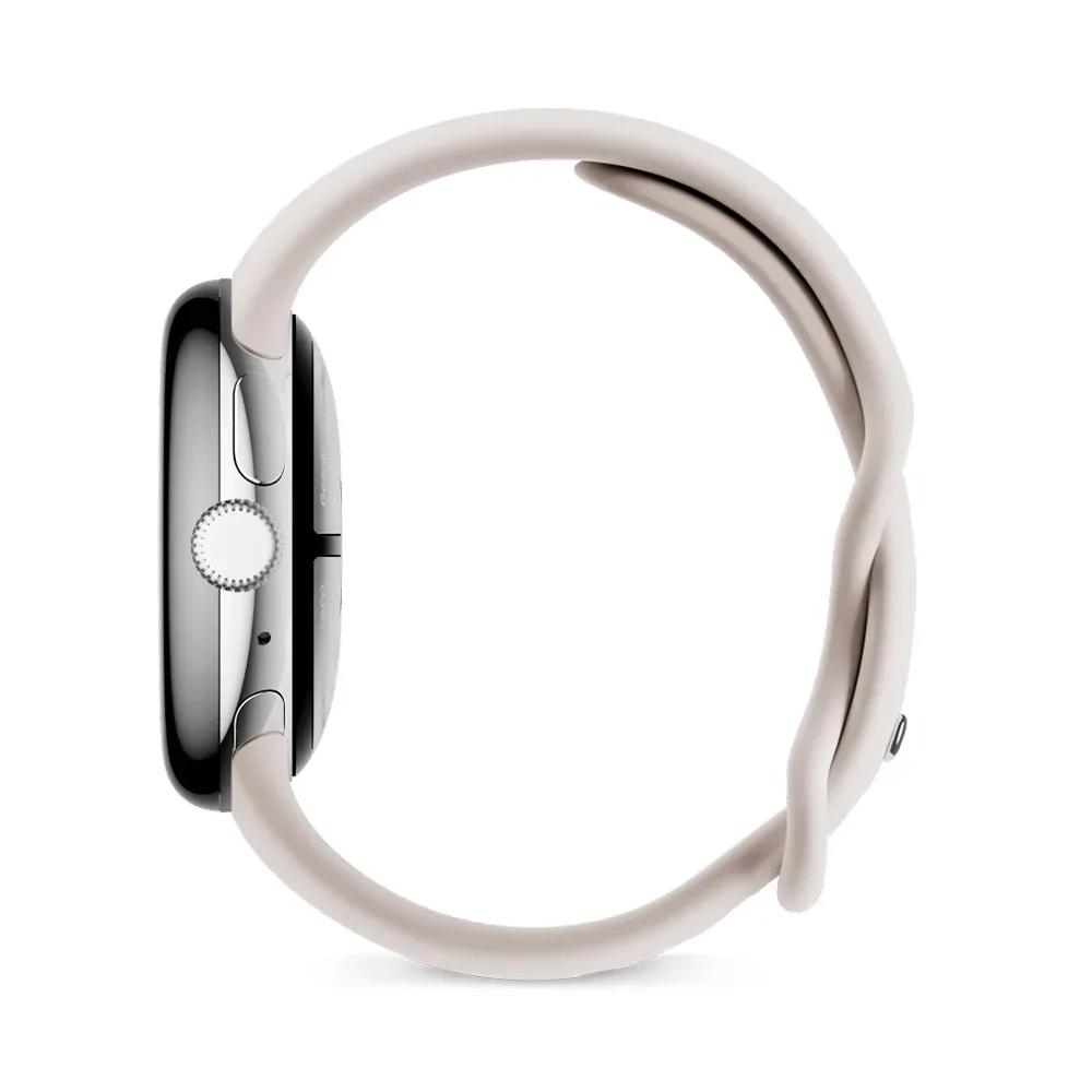 Умные часы Google Pixel Watch 2 Wi-Fi 41mm, Silver/Porcelain (Полированный серебристый корпус, ремешок фарфорового цвета)