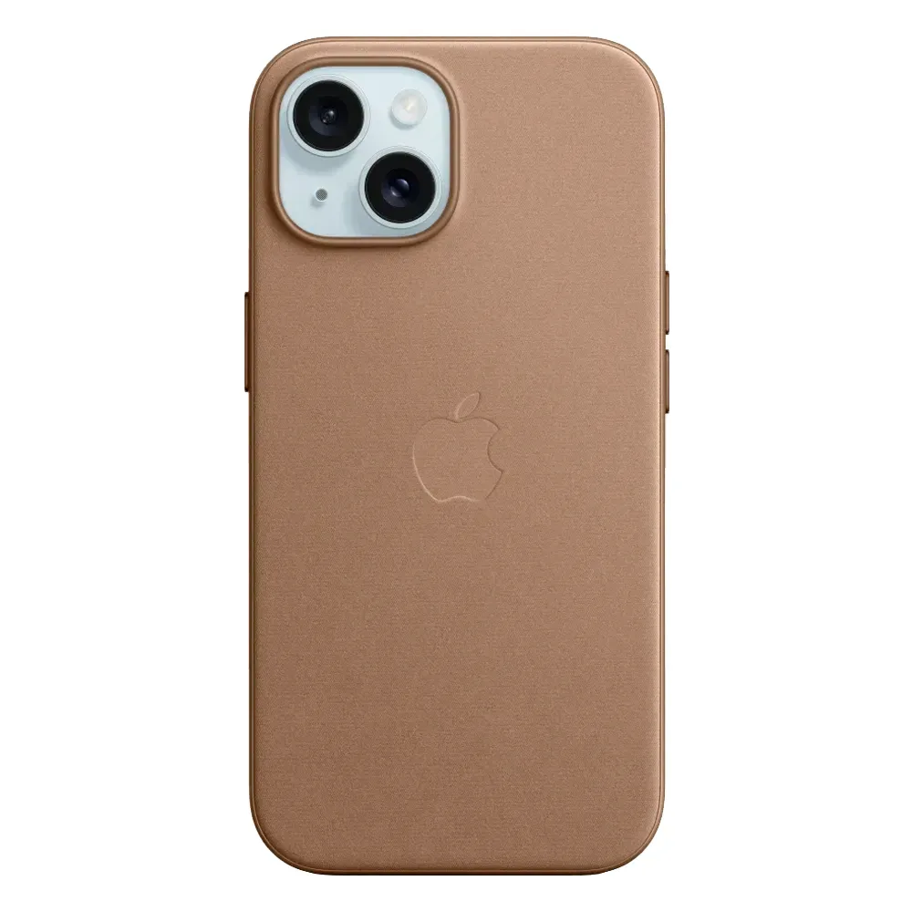 Тканевый чехол с поддержкой MagSafe Apple FineWoven Case для iPhone 15, Taupe (Светло-бежевый)