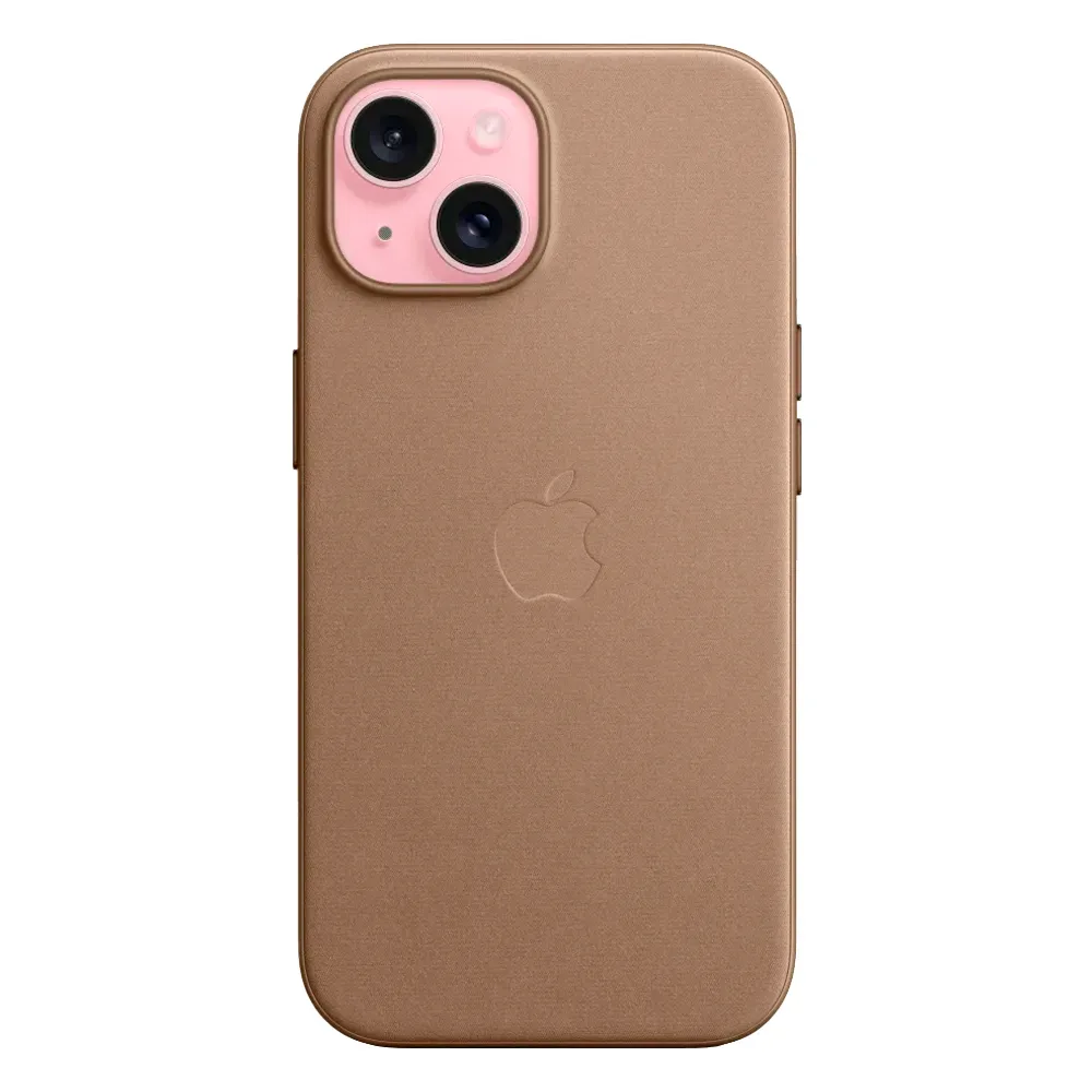 Тканевый чехол с поддержкой MagSafe Apple FineWoven Case для iPhone 15, Taupe (Светло-бежевый)