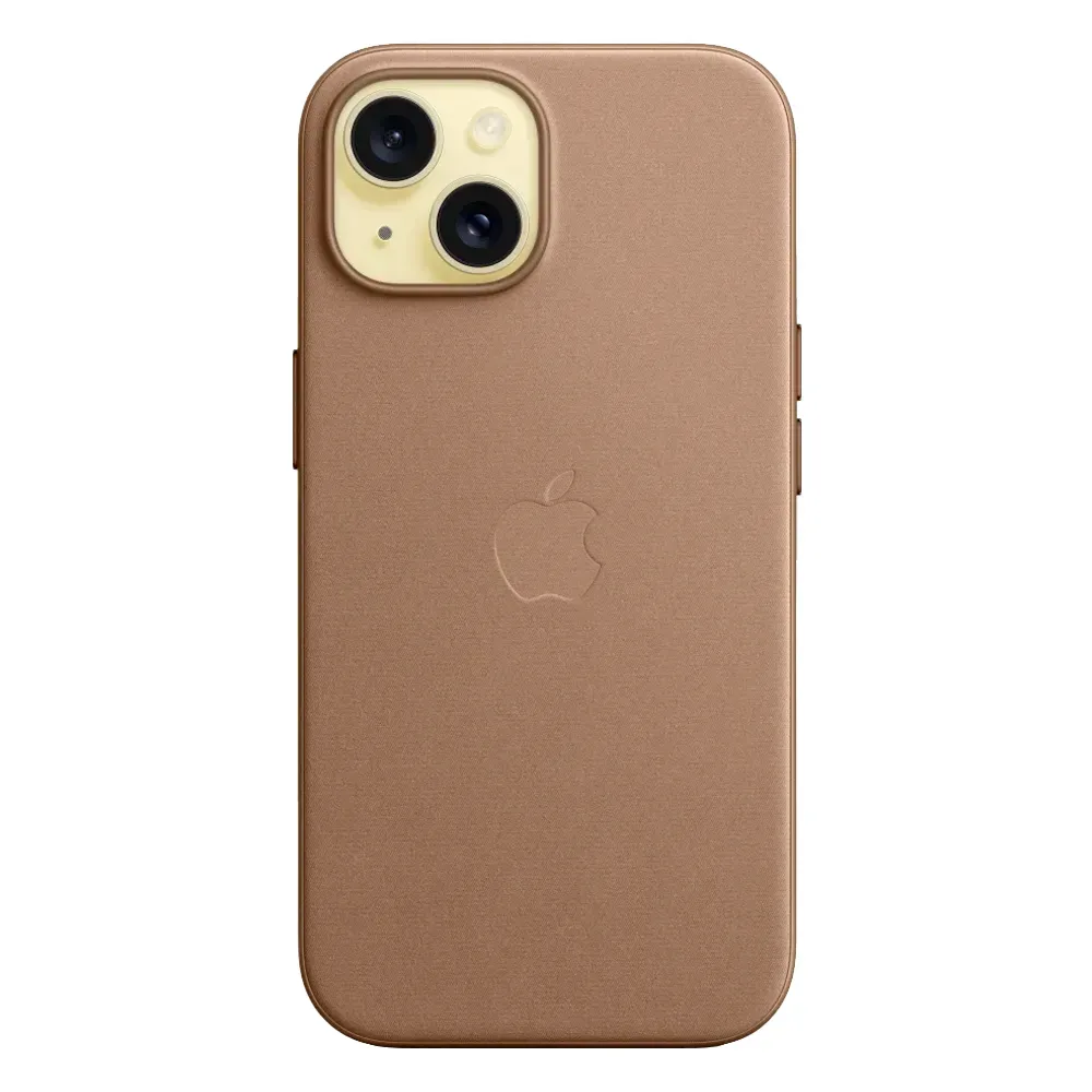 Тканевый чехол с поддержкой MagSafe Apple FineWoven Case для iPhone 15, Taupe (Светло-бежевый)