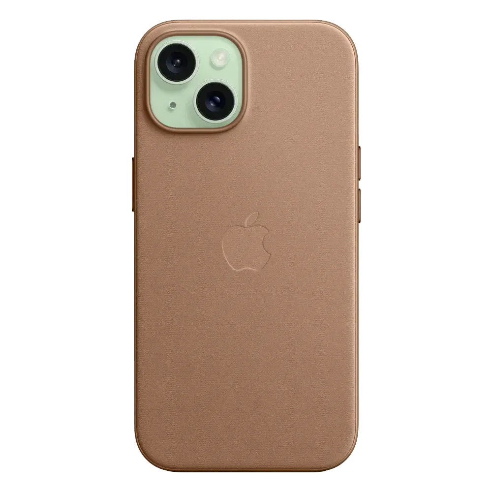 Тканевый чехол с поддержкой MagSafe Apple FineWoven Case для iPhone 15, Taupe (Светло-бежевый)
