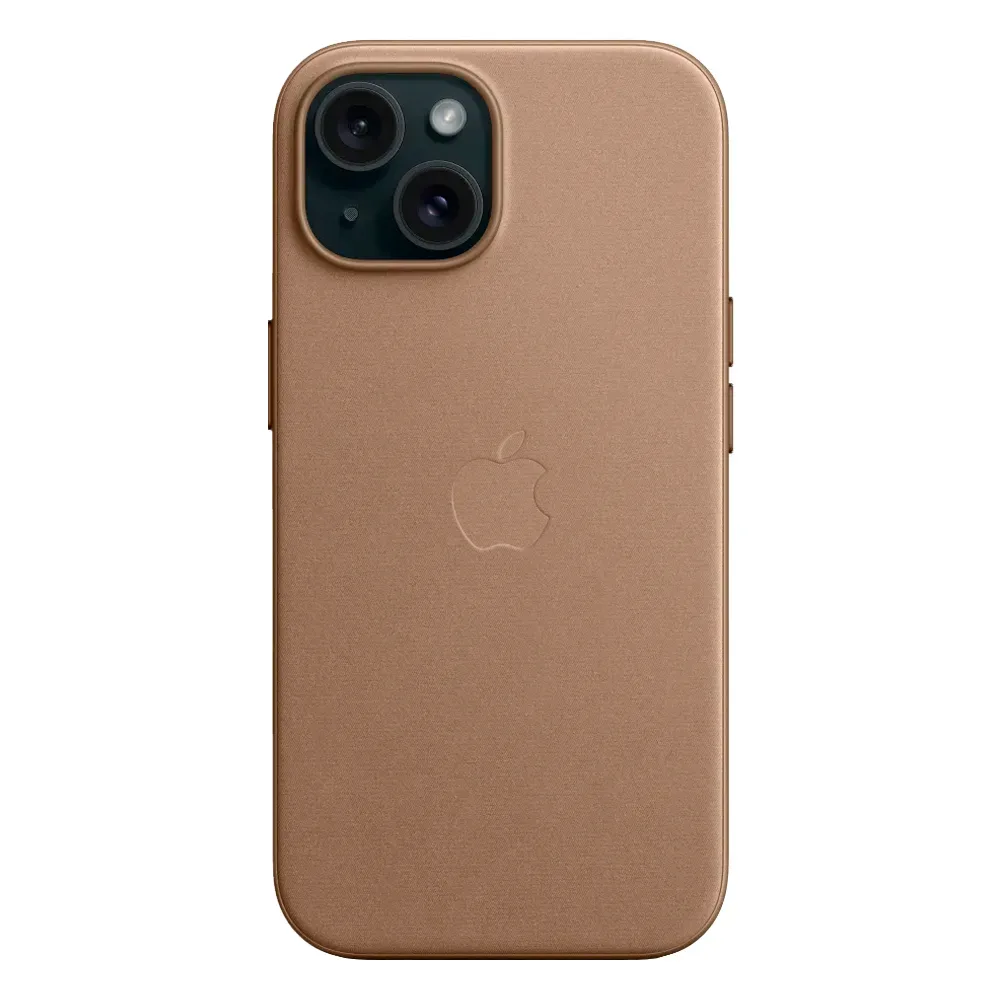 Тканевый чехол с поддержкой MagSafe Apple FineWoven Case для iPhone 15, Taupe (Светло-бежевый)