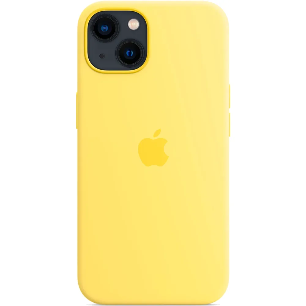 Силиконовый чехол с поддержкой MagSafe Apple Silicone Case для iPhone 13, Lemon Zest (Лимонная цедра)
