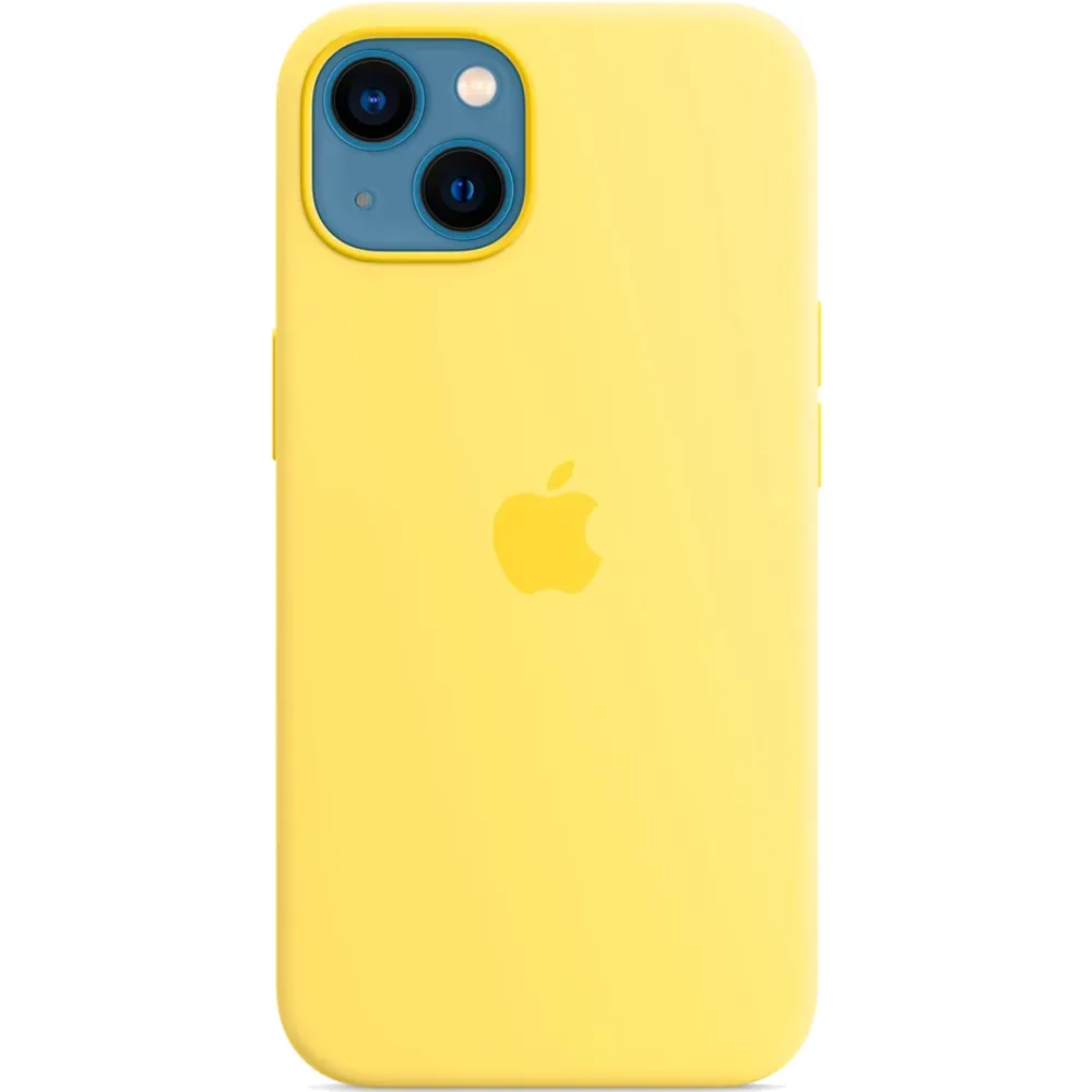 Силиконовый чехол с поддержкой MagSafe Apple Silicone Case для iPhone 13, Lemon Zest (Лимонная цедра)