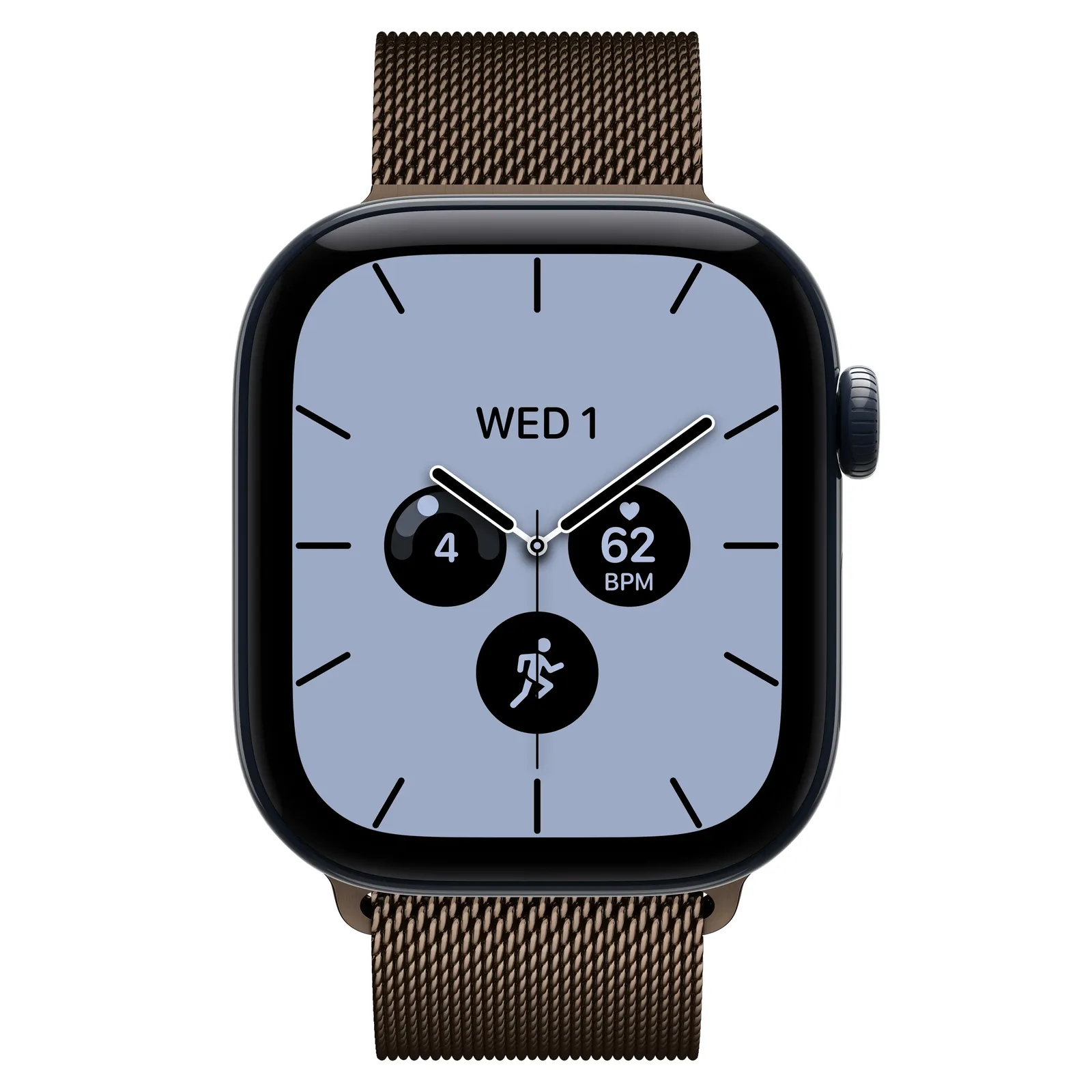 Умные часы Apple Watch Series 12 GPS + Cellular, 42mm, Night Blue Ceramic Case with Dark Bronze Milanese Loop