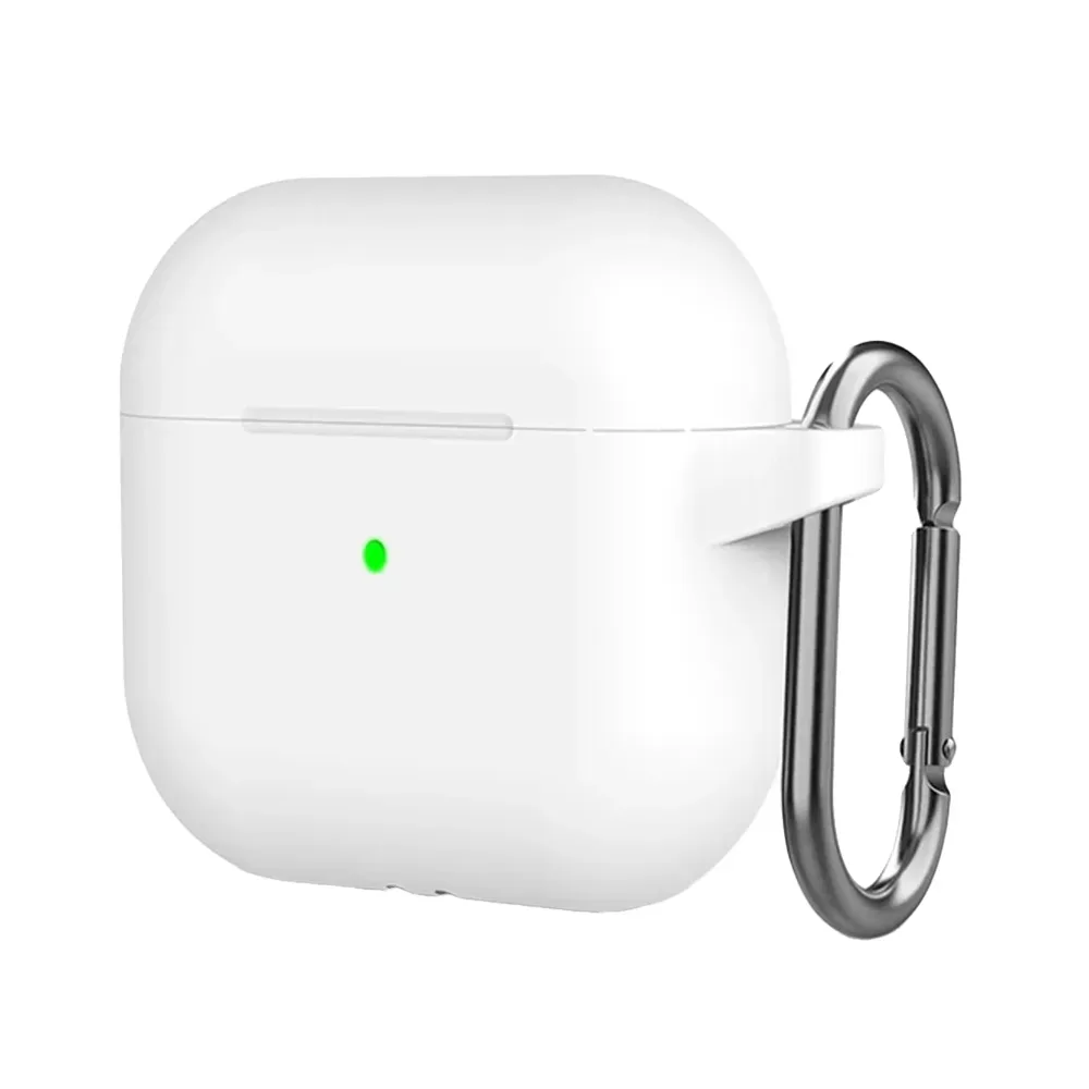 Чехол для наушников Apple AirPods 4, White (Белый), с карабином