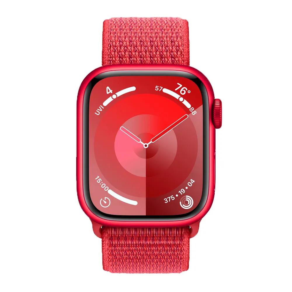 Умные часы Apple Watch Series 9 GPS, 41mm, Aluminium Case with Sport Loop, Red (Красный)