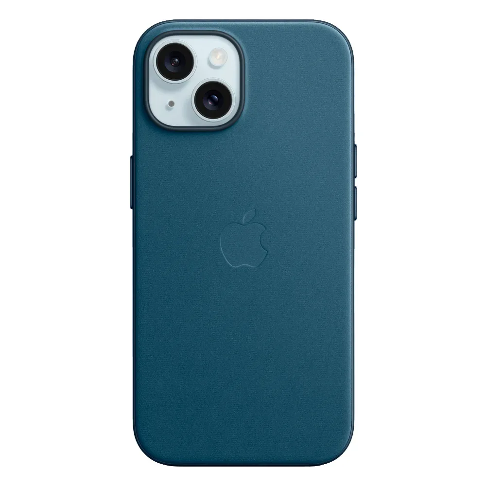 Тканевый чехол с поддержкой MagSafe Apple FineWoven Case для iPhone 15, Pacific Blue (Тихоокеанский синий)