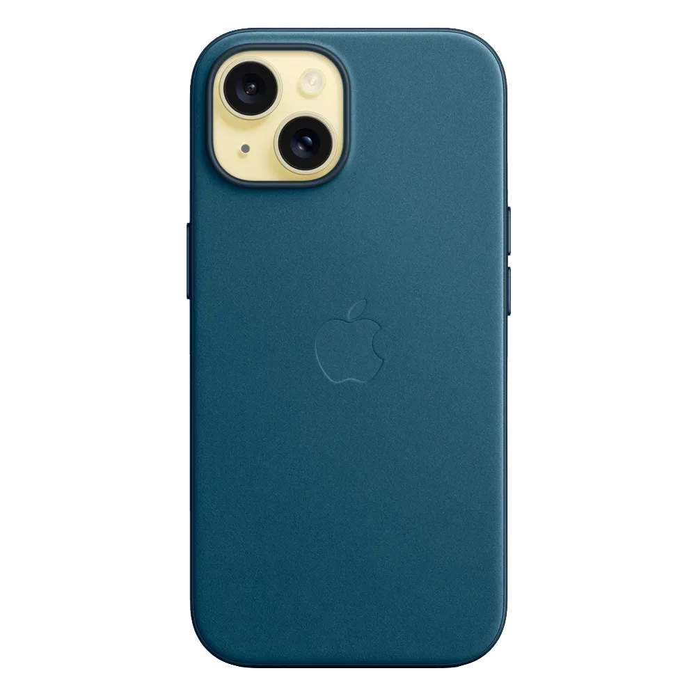 Тканевый чехол с поддержкой MagSafe Apple FineWoven Case для iPhone 15, Pacific Blue (Тихоокеанский синий)