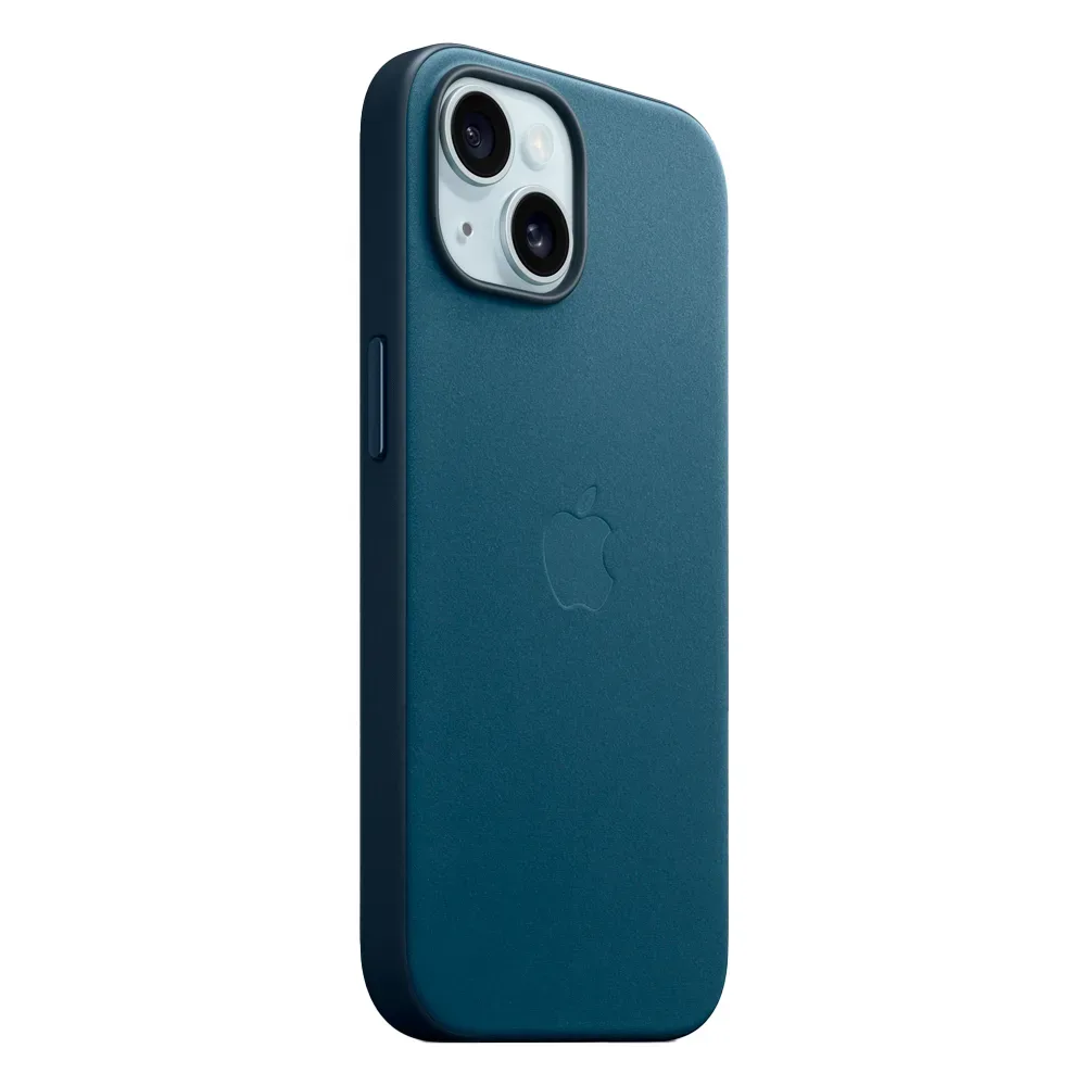 Тканевый чехол с поддержкой MagSafe Apple FineWoven Case для iPhone 15, Pacific Blue (Тихоокеанский синий)