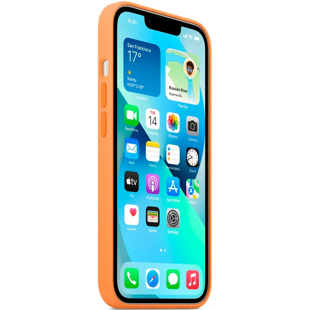 Силиконовый чехол с поддержкой MagSafe Apple Silicone Case для iPhone 13, Marigold (Весенняя мимоза)