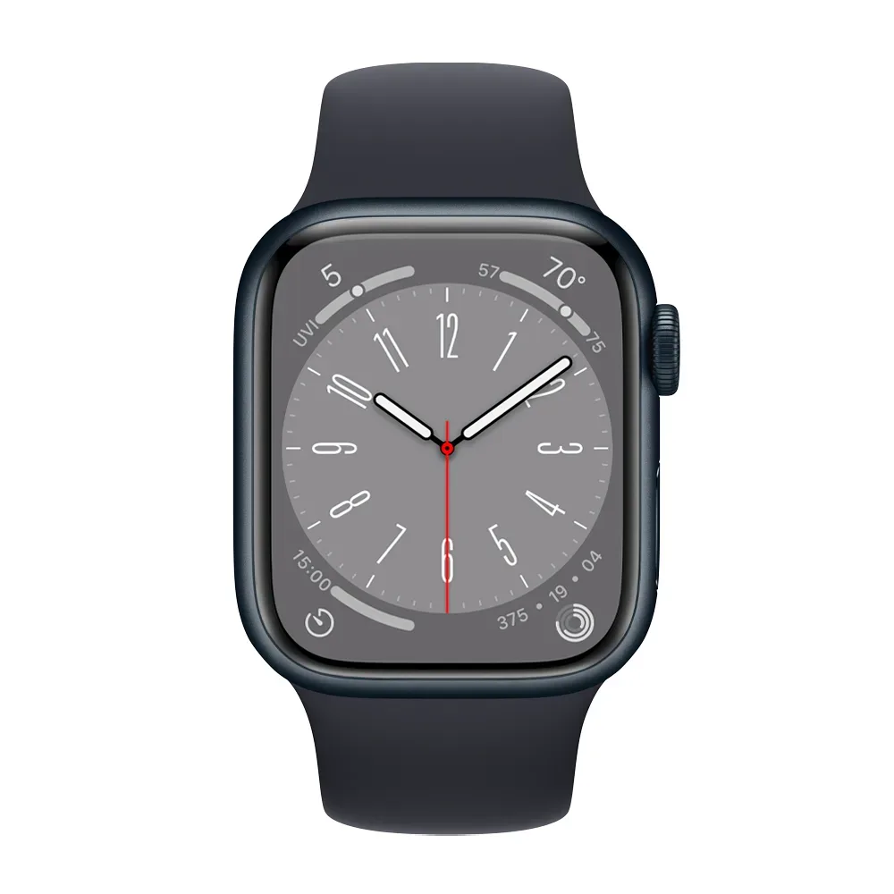 Умные часы Apple Watch Series 8 GPS + Cellular, 41mm, Aluminium Case with Sport Band S/M, Midnight (Тёмная ночь) MNUV3