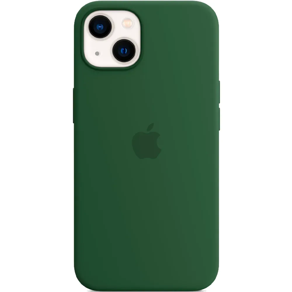 Силиконовый чехол с поддержкой MagSafe Apple Silicone Case для iPhone 13, Clover (Зеленый клевер)